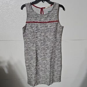 Le Lis Black and Red Textured Mini Dress